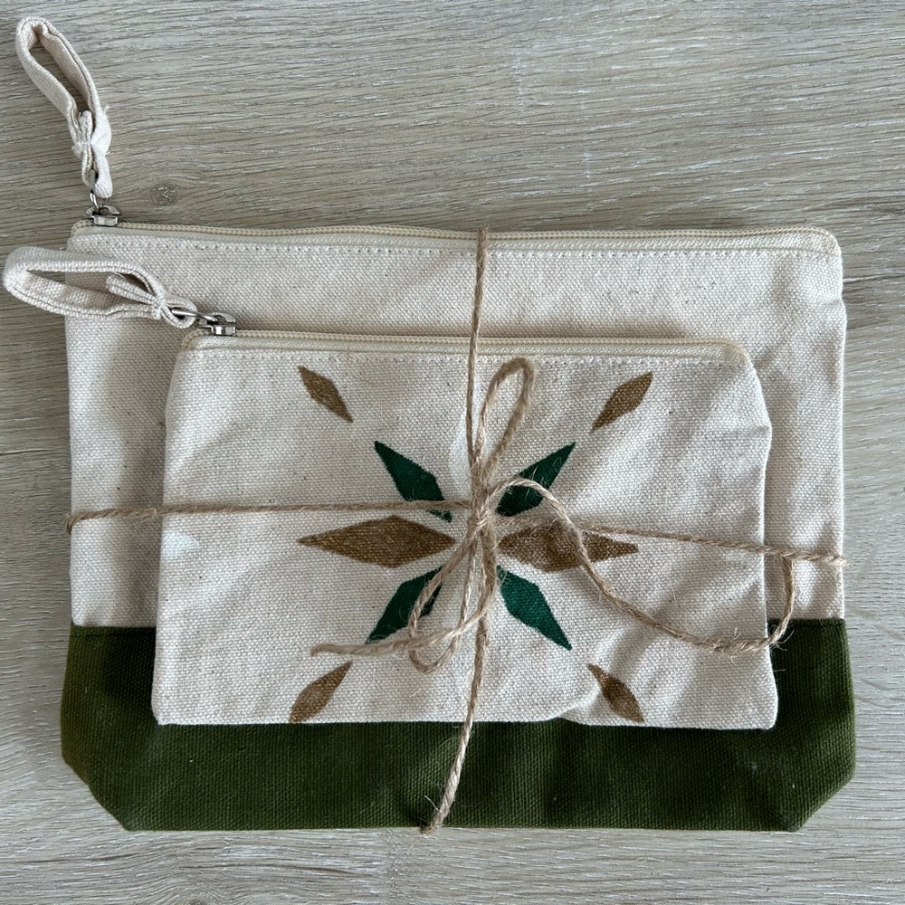 Set of two makeup pouches